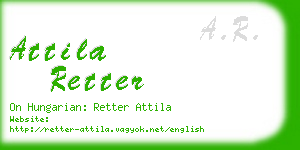 attila retter business card